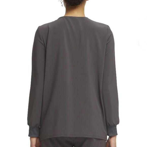 Ethical Fabric Stretch Snap Front Active Warm Up Scrub Jacket Size XS - Picture 5 of 6